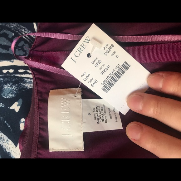 J crew Arabelle strapless dress in spiced wine - Picture 6 of 8